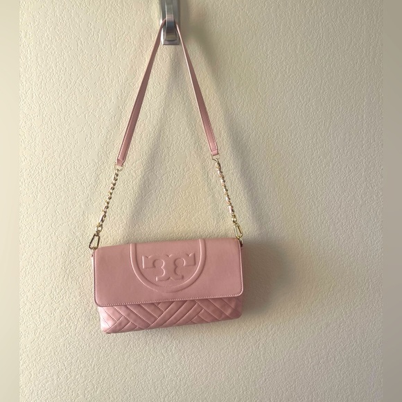 Tory Burch Fleming Convertible Shoulder Soft Pink Bag - Picture 2 of 11